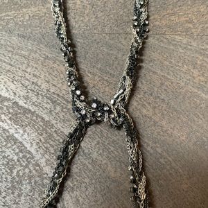 Rare Stella & Dot Mixed Media Lariat Necklace EUC Configure Multiple Ways!